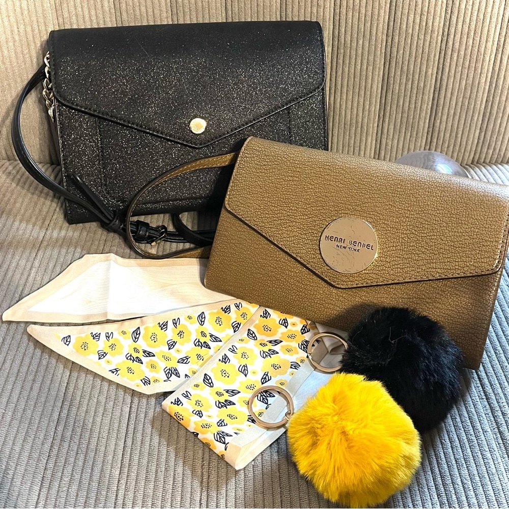 Kate Spade ECU & Henri Bendel Purse GCU BUNDLE w/ Twillie and PomPom charms